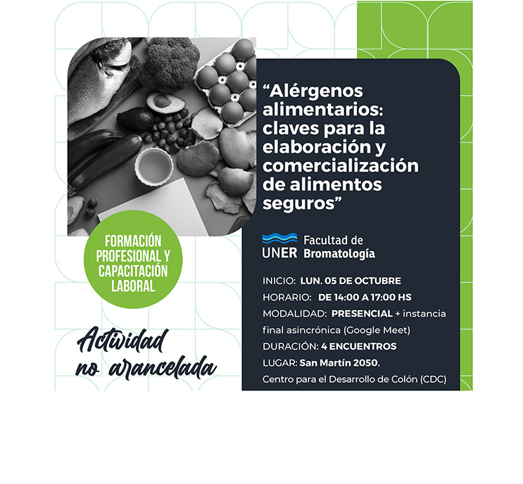 Curso Alérgenos alimentarios: claves para la elaboración y comercialización de alimentos seguros